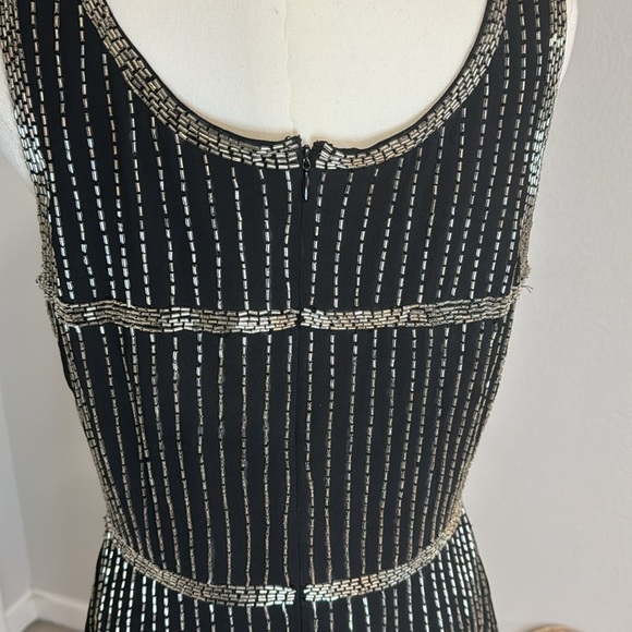 Susana Monaco Black Beaded Mini Tank Dress Size 8 Cocktail Party Wedding Event - Picture 5 of 6